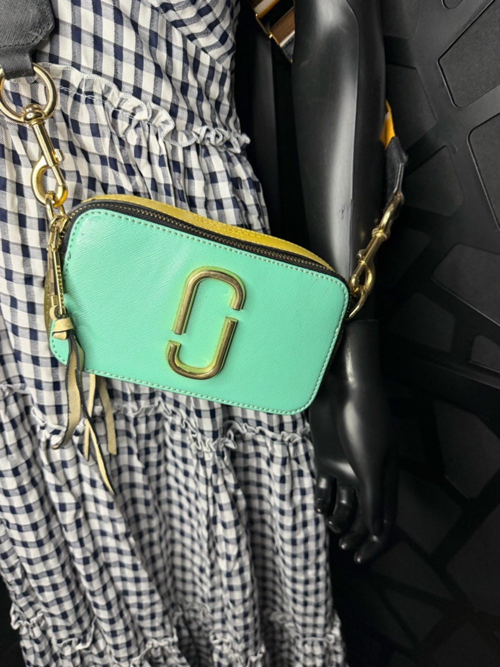 Marc Jacobs Mint Green Snapshot Camera Bag with Gold Hardware